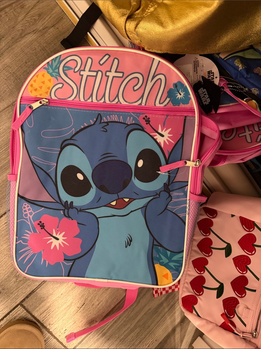 Disney Stitch Kids Backpack in Pink and Blue